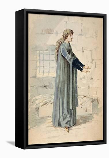 Italy, Milan, Costume Sketch for Margherita in Jail-null-Framed Stretched Canvas