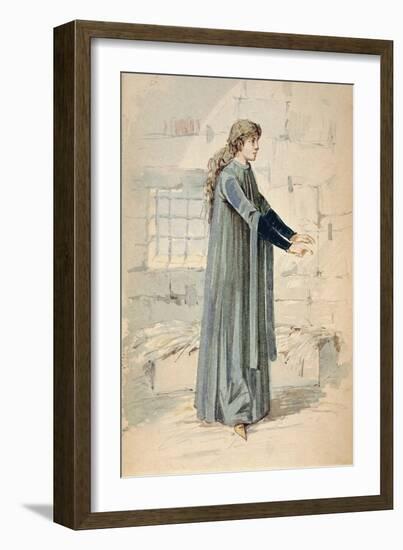 Italy, Milan, Costume Sketch for Margherita in Jail-null-Framed Giclee Print