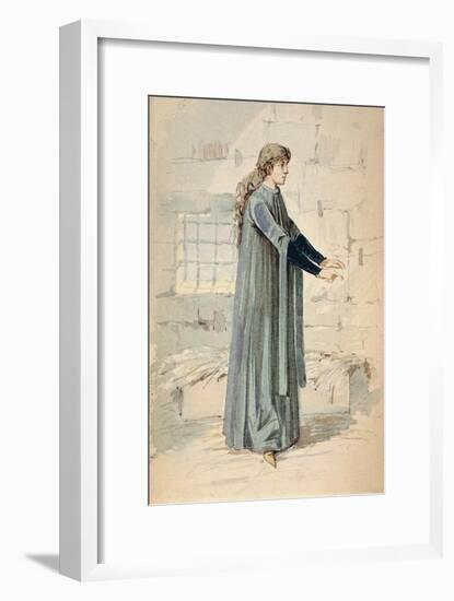 Italy, Milan, Costume Sketch for Margherita in Jail-null-Framed Giclee Print