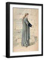 Italy, Milan, Costume Sketch for Margherita in Jail-null-Framed Giclee Print