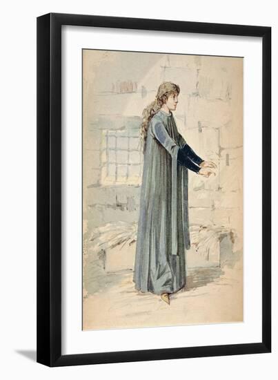 Italy, Milan, Costume Sketch for Margherita in Jail-null-Framed Giclee Print