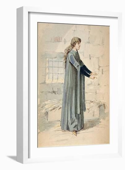 Italy, Milan, Costume Sketch for Margherita in Jail-null-Framed Giclee Print