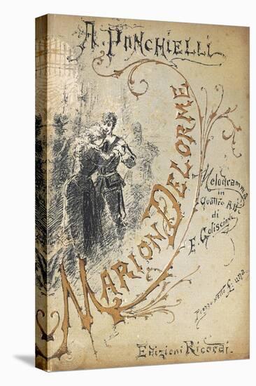 Italy, Milan, Cover of the Libretto Marion Delorme by Amilcare Ponchielli-null-Stretched Canvas