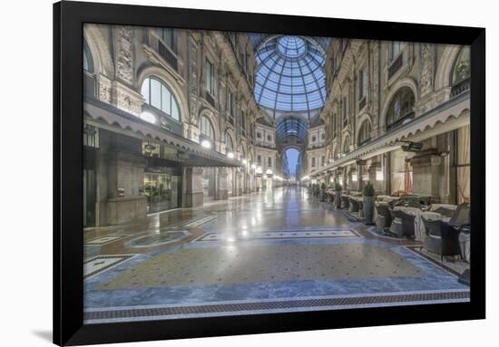 Italy, Milan, Galleria Vittorio Emanuele II at Dawn-Rob Tilley-Framed Photographic Print