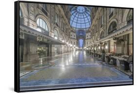 Italy, Milan, Galleria Vittorio Emanuele II at Dawn-Rob Tilley-Framed Stretched Canvas