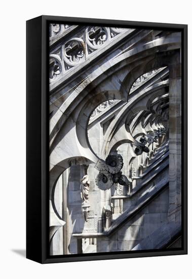 Italy, Milan, Milan Cathedral, Flying Buttresses-Samuel Magal-Framed Stretched Canvas