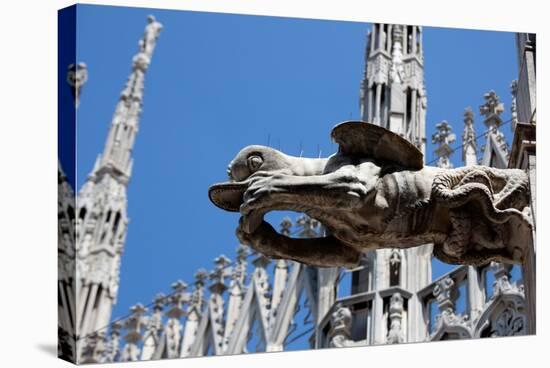 Italy, Milan, Milan Cathedral, Gargoyles-Samuel Magal-Stretched Canvas