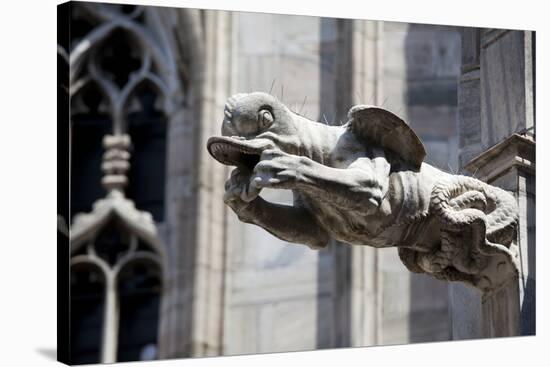 Italy, Milan, Milan Cathedral, Gargoyles-Samuel Magal-Stretched Canvas