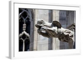 Italy, Milan, Milan Cathedral, Gargoyles-Samuel Magal-Framed Photographic Print