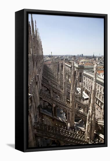 Italy, Milan, Milan Cathedral, North side, Spires and Flying Buttresses-Samuel Magal-Framed Stretched Canvas