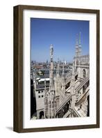 Italy, Milan, Milan Cathedral, Northeastern Roof Top, Spires, Flying Buttresses-Samuel Magal-Framed Photographic Print