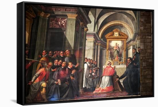 Italy, Milan, Milan Cathedral, Paintings-Samuel Magal-Framed Stretched Canvas