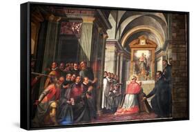 Italy, Milan, Milan Cathedral, Paintings-Samuel Magal-Framed Stretched Canvas