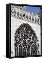 Italy, Milan, Milan Cathedral, Rose Window-Samuel Magal-Framed Stretched Canvas