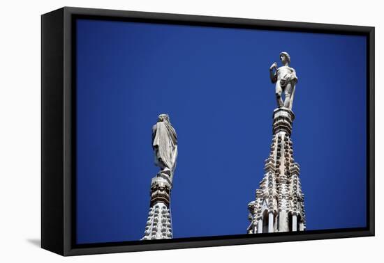 Italy, Milan, Milan Cathedral, Spires, Pinnacles and Statues on Spires-Samuel Magal-Framed Stretched Canvas