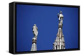 Italy, Milan, Milan Cathedral, Spires, Pinnacles and Statues on Spires-Samuel Magal-Framed Stretched Canvas