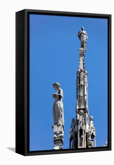 Italy, Milan, Milan Cathedral, Spires, Pinnacles and Statues on Spires-Samuel Magal-Framed Stretched Canvas