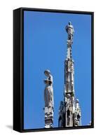 Italy, Milan, Milan Cathedral, Spires, Pinnacles and Statues on Spires-Samuel Magal-Framed Stretched Canvas