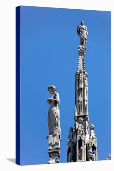 Italy, Milan, Milan Cathedral, Spires, Pinnacles and Statues on Spires-Samuel Magal-Stretched Canvas