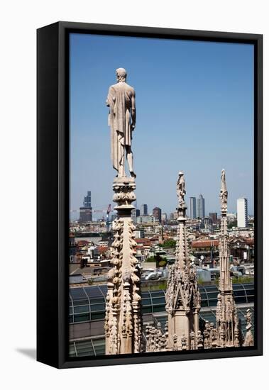 Italy, Milan, Milan Cathedral, Spires, Pinnacles and Statues on Spires-Samuel Magal-Framed Stretched Canvas