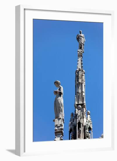 Italy, Milan, Milan Cathedral, Spires, Pinnacles and Statues on Spires-Samuel Magal-Framed Photographic Print