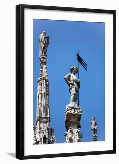 Italy, Milan, Milan Cathedral, Spires, Pinnacles and Statues on Spires-Samuel Magal-Framed Photographic Print