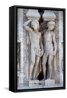 Italy, Milan, Milan Cathedral, Statues and Reliefs. Telamones-Samuel Magal-Framed Stretched Canvas