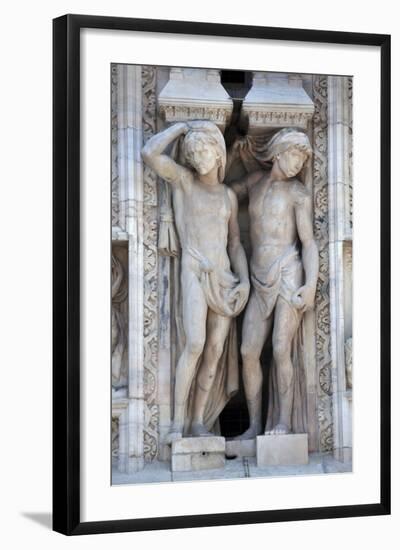 Italy, Milan, Milan Cathedral, Statues and Reliefs. Telamones-Samuel Magal-Framed Photographic Print