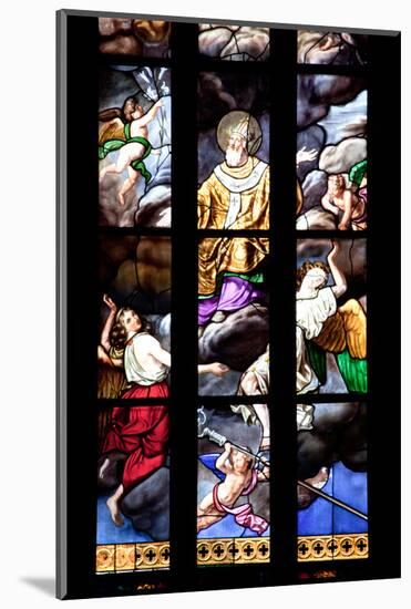 Italy, Milan, Milan Cathedral, Window 12, Stories of St. Giovanni Bono (above his altar)-Samuel Magal-Mounted Photographic Print