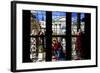 Italy, Milan, Milan Cathedral, Window 32, Life of St. Ambrose, Baptism of St. Augustine-Samuel Magal-Framed Photographic Print
