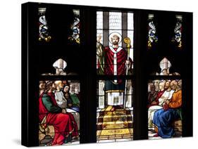 Italy, Milan, Milan Cathedral, Window 32, Life of St. Ambrose, Meeting with the Emperor Theodosius-Samuel Magal-Stretched Canvas