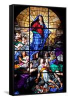 Italy, Milan, Milan Cathedral, Window 45, Assumbtio of the Virgin-Samuel Magal-Framed Stretched Canvas