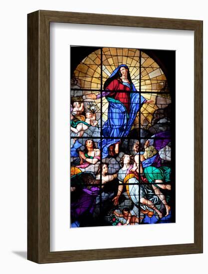 Italy, Milan, Milan Cathedral, Window 45, Assumbtio of the Virgin-Samuel Magal-Framed Photographic Print