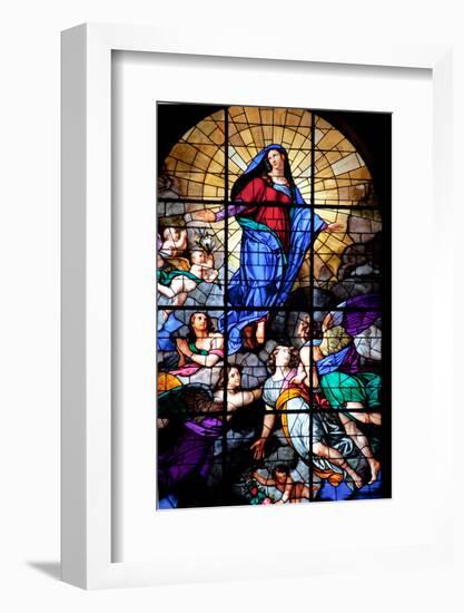 Italy, Milan, Milan Cathedral, Window 45, Assumbtio of the Virgin-Samuel Magal-Framed Photographic Print