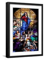 Italy, Milan, Milan Cathedral, Window 45, Assumbtio of the Virgin-Samuel Magal-Framed Photographic Print