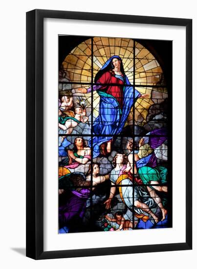 Italy, Milan, Milan Cathedral, Window 45, Assumbtio of the Virgin-Samuel Magal-Framed Photographic Print