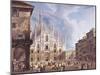 Italy, Milan, Piazza Duomo, 1835-null-Mounted Giclee Print