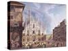 Italy, Milan, Piazza Duomo, 1835-null-Stretched Canvas