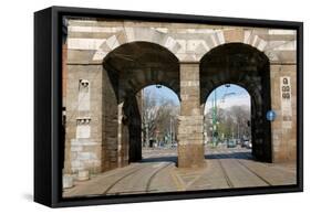 Italy. Milan. Porta Nuova-null-Framed Stretched Canvas