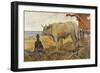 Italy, Milan, Red Cart at Rest, 1898-null-Framed Giclee Print