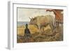 Italy, Milan, Red Cart at Rest, 1898-null-Framed Giclee Print