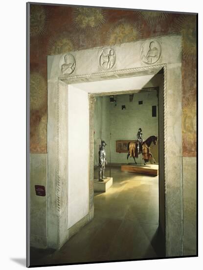 Italy, Milan, Sforza Castle, Colombine Hall, Detail from Door with Marble Reliefs-null-Mounted Giclee Print