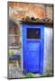 Italy, Monterigioni, Old Hand Painted Doors in Back Alley of Town.-Terry Eggers-Mounted Photographic Print