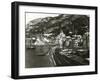 Italy, Naples, Amalfi Harbour with Boats on Beach-null-Framed Giclee Print