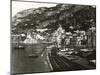 Italy, Naples, Amalfi Harbour with Boats on Beach-null-Mounted Giclee Print