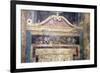 Italy, Naples Museum, Boscoreale, Villa of P. Fannius Synistor, Architecture with Door and Masks-Samuel Magal-Framed Photographic Print