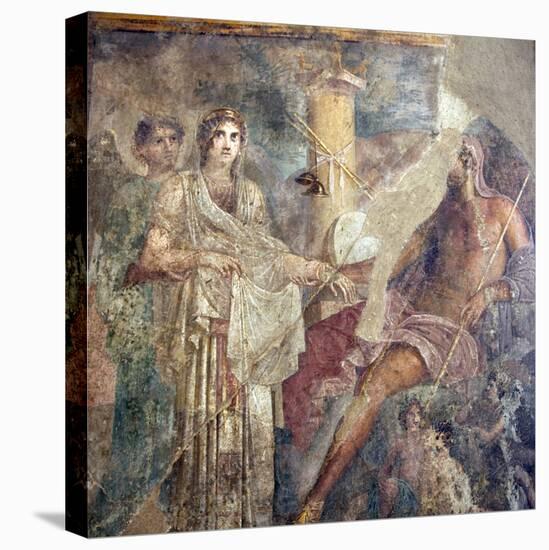 Italy, Naples Museum, from Pompeii, House of the Tragic Poet  (VII, 8, 3), Zeus and Hera Wedding-Samuel Magal-Stretched Canvas