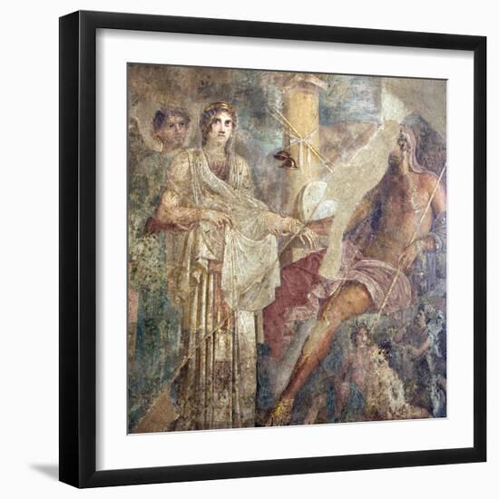 Italy, Naples Museum, from Pompeii, House of the Tragic Poet  (VII, 8, 3), Zeus and Hera Wedding-Samuel Magal-Framed Premium Photographic Print