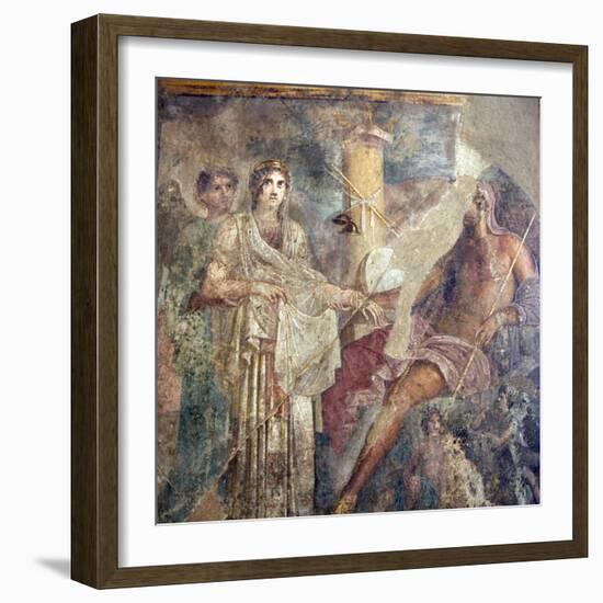 Italy, Naples Museum, from Pompeii, House of the Tragic Poet  (VII, 8, 3), Zeus and Hera Wedding-Samuel Magal-Framed Photographic Print