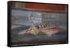 Italy, Naples Museum, from Pompeii, Isis Temple, Naumachia, Representation of a Naval Battle-Samuel Magal-Framed Stretched Canvas